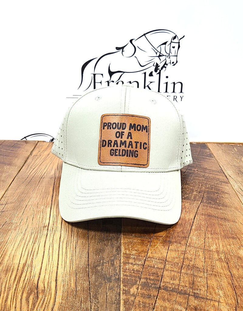Equine & Design Proud Mom of a Dramatic Gelding Perforated Trucker Hat Sage
