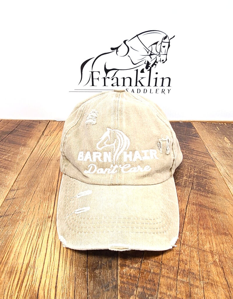 Barn Hair Don't Care High Bun Ponytail Ball Cap Khaki
