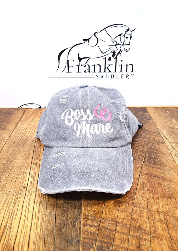 Boss Mare High Bun Ponytail Ball Cap Hat Gray