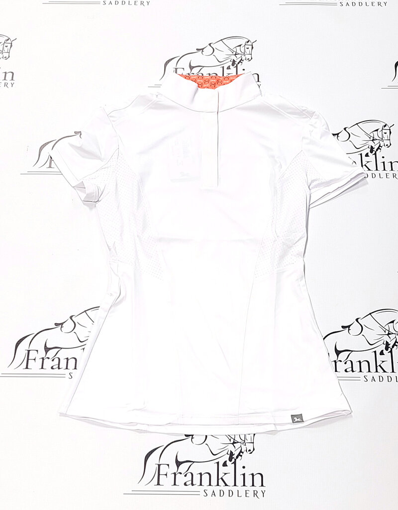 RJ Classics RJ Classics Women's Brynn SS Show Shirt Coral Bits White