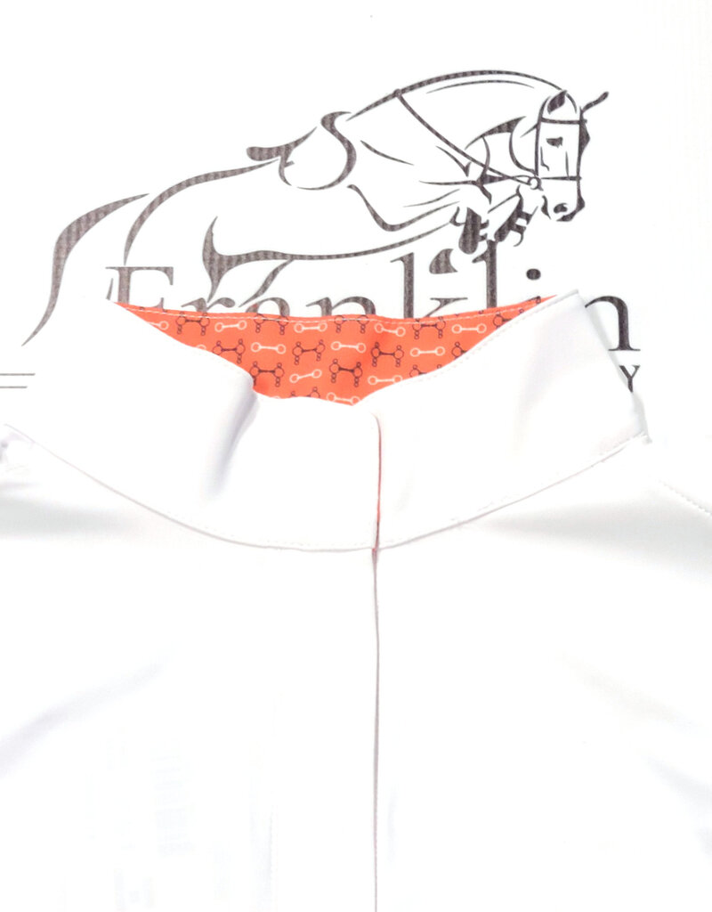 RJ Classics RJ Classics Women's Brynn SS Show Shirt Coral Bits White