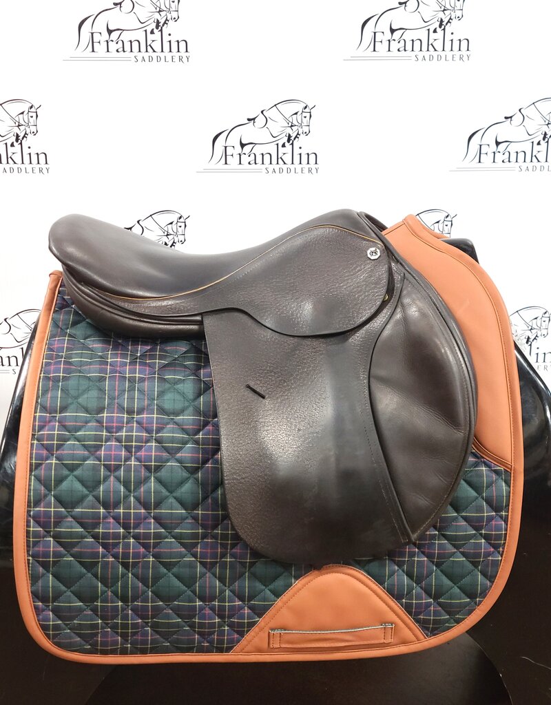 Cliff Barnsby Pegasus Jumping Saddle 17.5" Seat Consignment #921