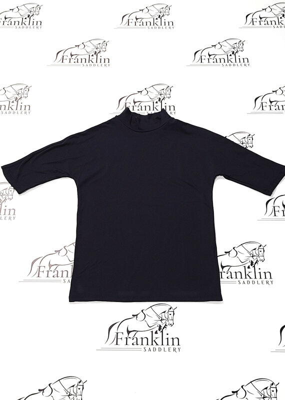 The Tailored Sportsman The Tailored Sportsman Mock Neck Short Sleeve Sun Shirt Black