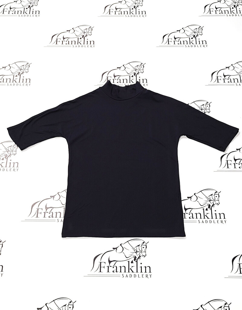 The Tailored Sportsman The Tailored Sportsman Mock Neck Short Sleeve Sun Shirt Black