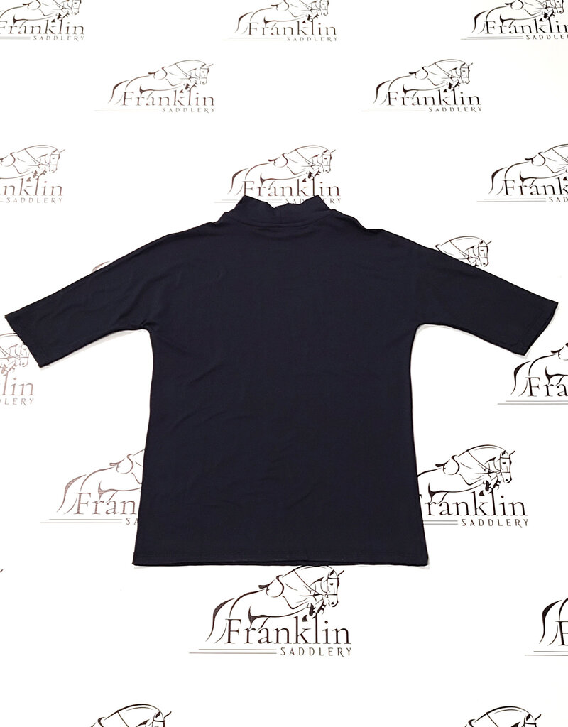 The Tailored Sportsman The Tailored Sportsman Mock Neck Short Sleeve Sun Shirt Black