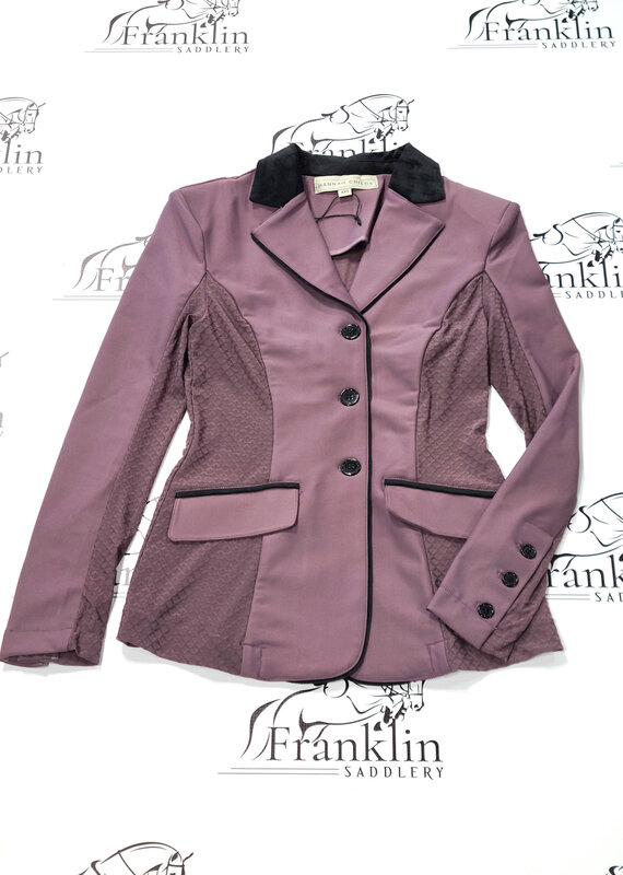 Hannah Childs Lifestyle Hannah Childs Classica Mesh Piped Show Coat Plum Wine