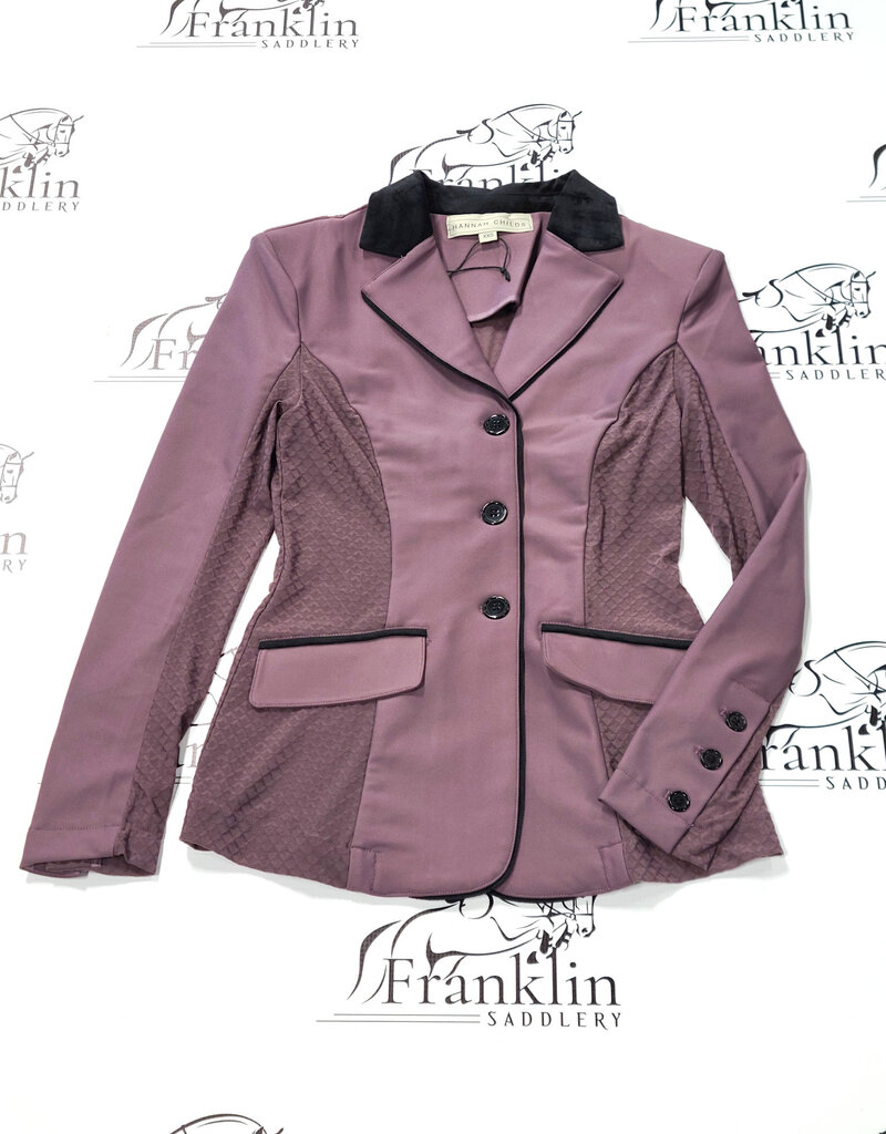 Hannah Childs Lifestyle Hannah Childs Classica Mesh Piped Show Coat Plum Wine