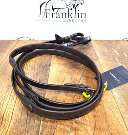 LeMieux LeMieux Magna Grip Rubber Reins Brown/Brass