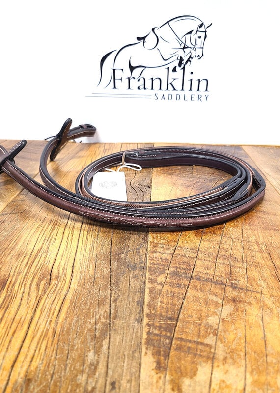 Butet New Butet Rubber Lined Hunter Reins Full Cachou