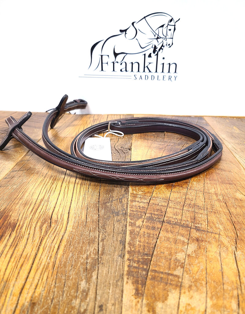 Butet New Butet Rubber Lined Hunter Reins Full Cachou