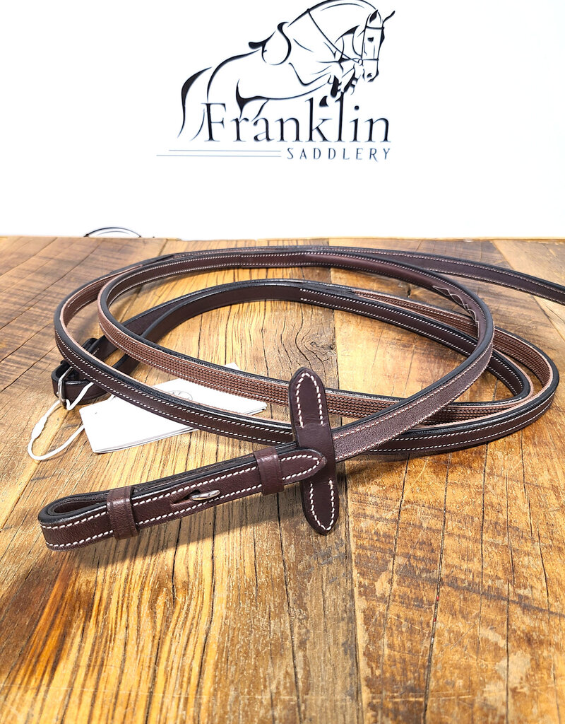 Butet New Butet Rubber Lined Hunter Reins Full Cachou