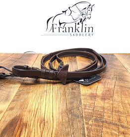 LeMieux LeMieux Rubber Grip Continental Reins Havana/Brass Full