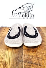 AWST AWST International Cozy Horseshoe Slippers Grey
