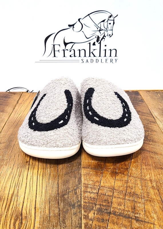 AWST AWST International Cozy Horseshoe Slippers Grey
