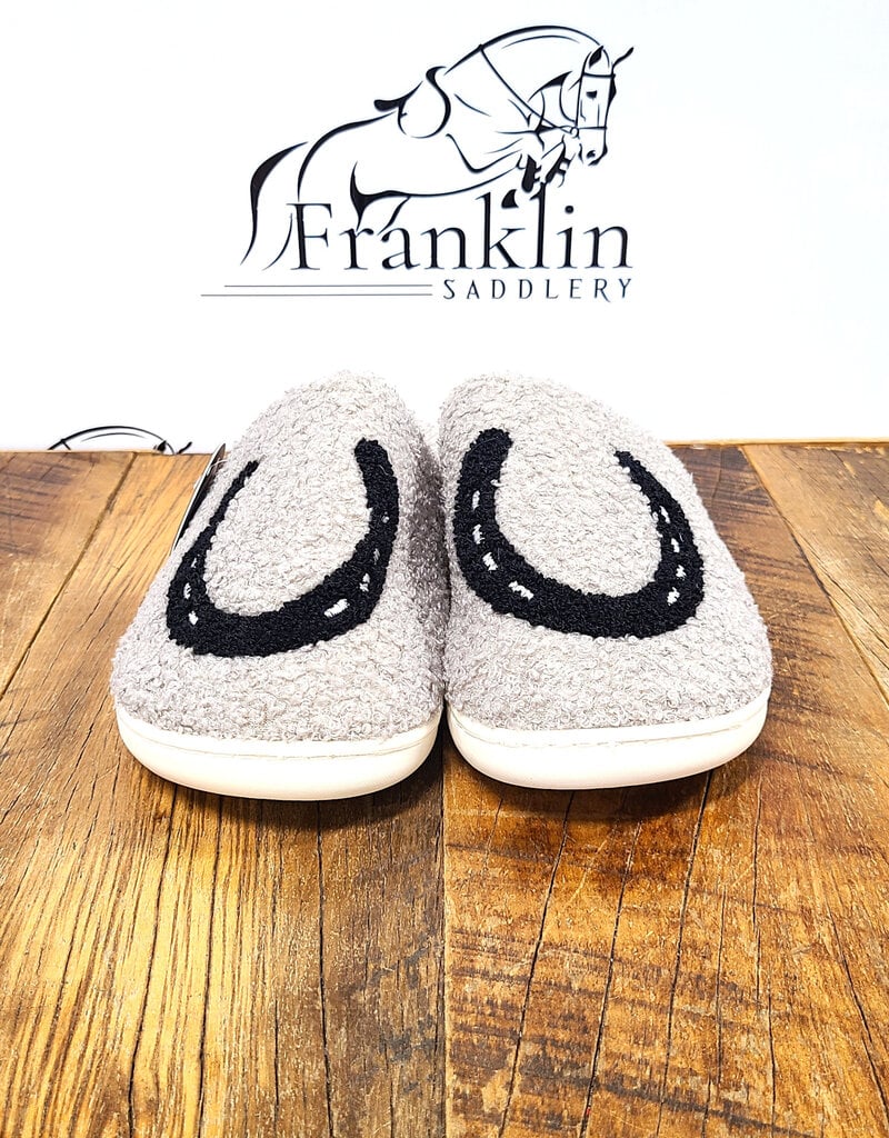 AWST AWST International Cozy Horseshoe Slippers Grey