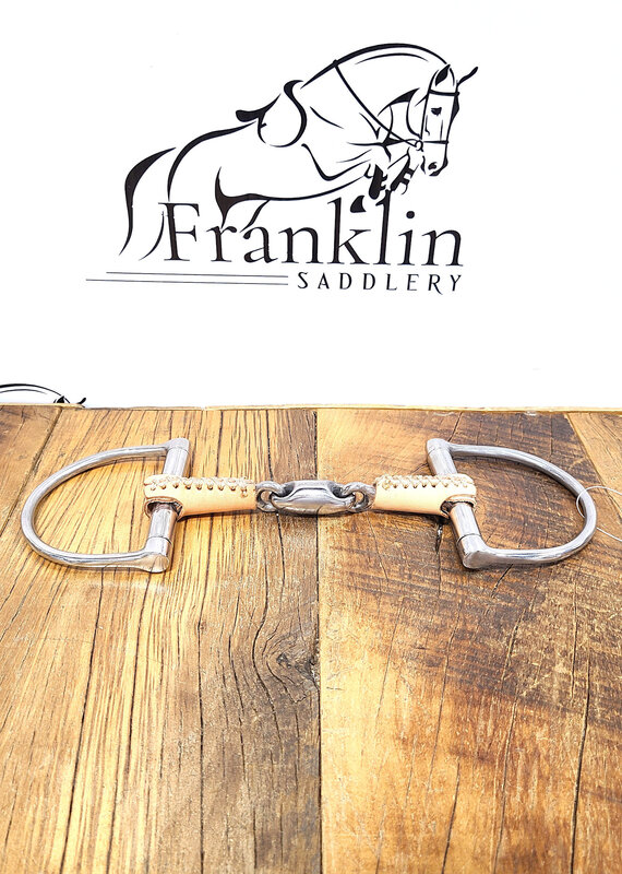 Jake Adams Equestrian Jake Adams Equestrian Double Jointed Leather Covered Bits