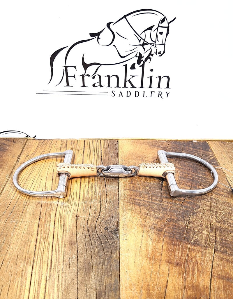 Jake Adams Equestrian Jake Adams Equestrian Double Jointed Leather Covered Bits