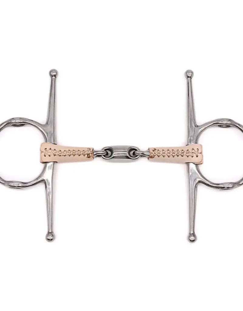 Jake Adams Equestrian Jake Adams Equestrian Double Jointed Leather Covered Bits