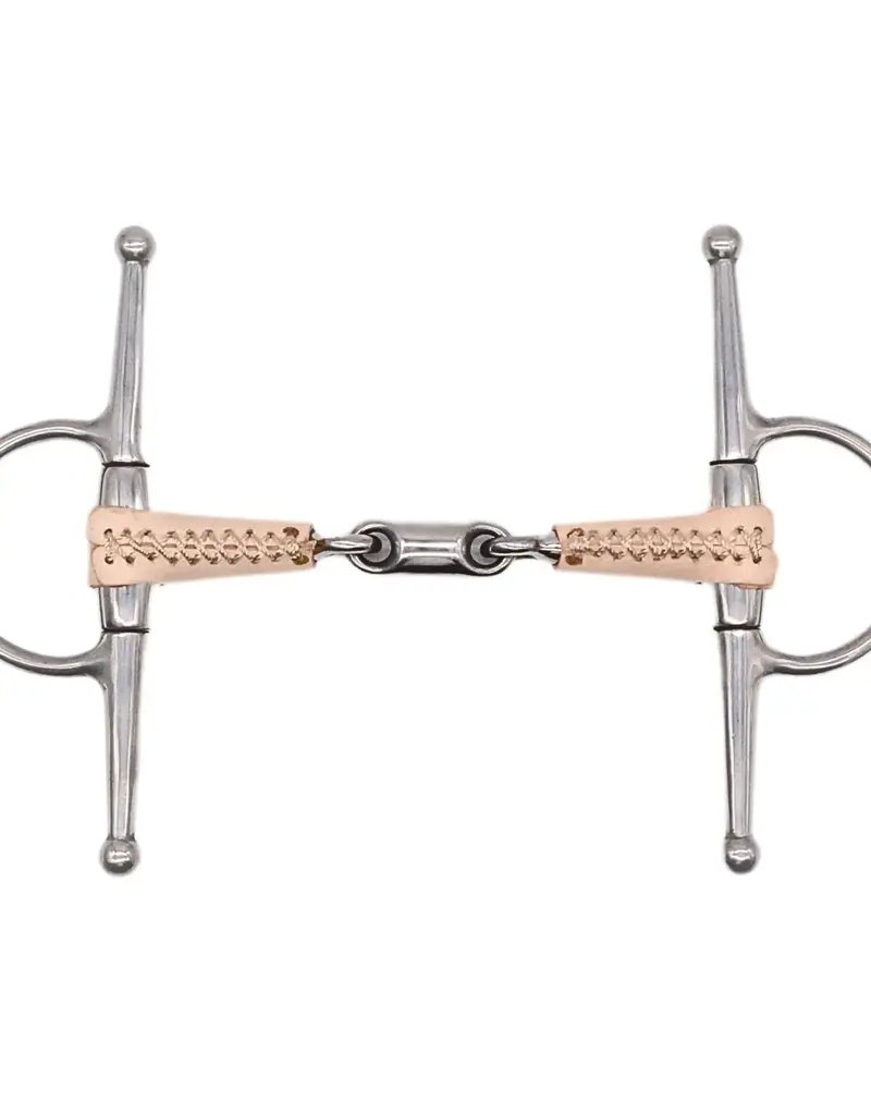 Jake Adams Equestrian Jake Adams Equestrian Double Jointed Leather Covered Bits