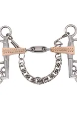 Jake Adams Equestrian Jake Adams Equestrian Double Jointed Leather Covered Bits
