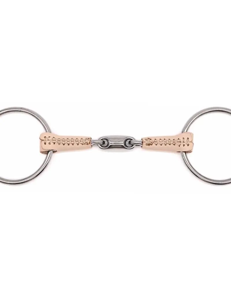 Jake Adams Equestrian Jake Adams Equestrian Double Jointed Leather Covered Bits
