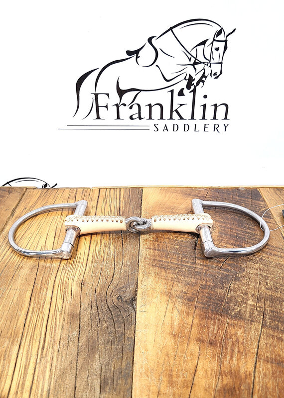 Jake Adams Equestrian Jake Adams Equestrian Single Jointed Leather Covered Bits