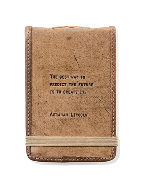 Leather Journal Mini - Abraham Lincoln 4” x 6”