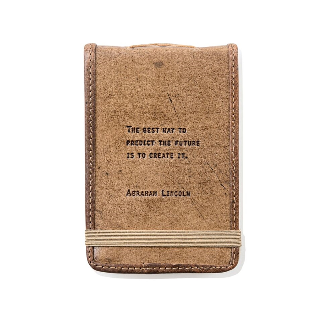 Leather Journal Mini - Abraham Lincoln 4” x 6”