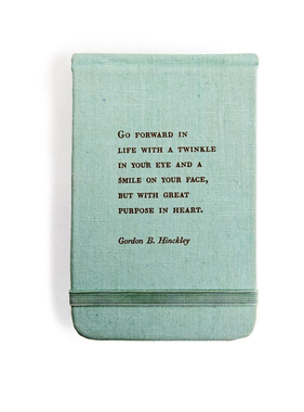 Fabric Notebook - Gordon B Hinckley 3.5” x 5.5”