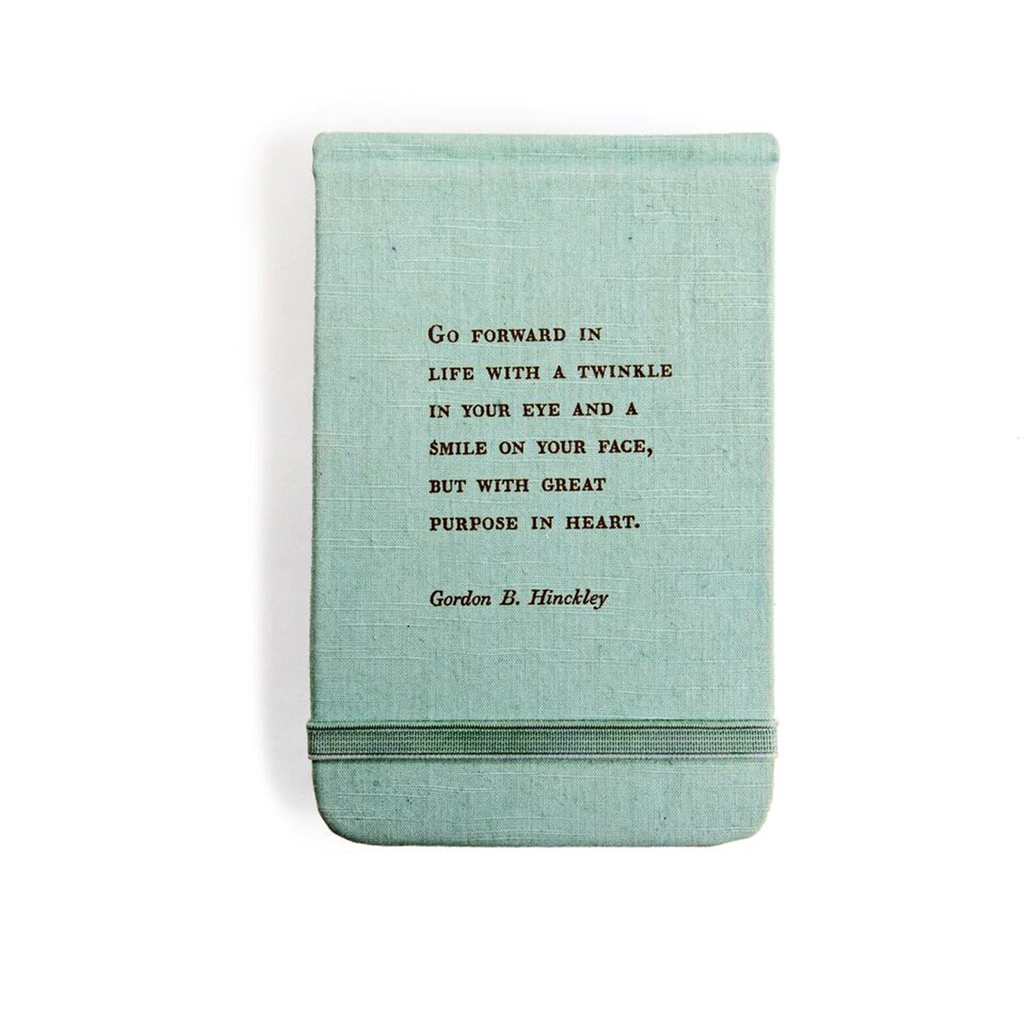 Fabric Notebook - Gordon B Hinckley 3.5” x 5.5”