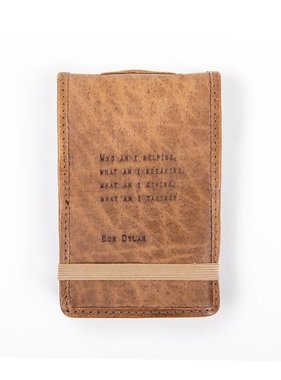 Leather Journal Mini - Bob Dylan 4” x 6”