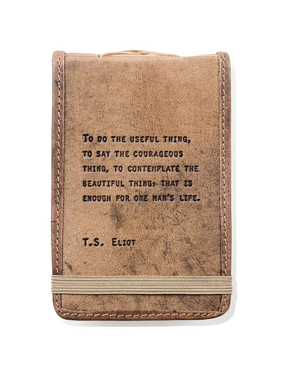Leather Journal Mini - T. S. Eliot 4” x 6”