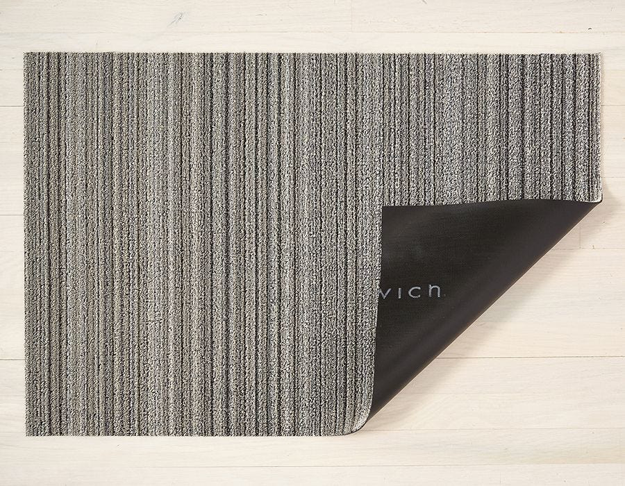 Chilewich Skinny Stripe Shag Doormat - Birch 18" x 28"