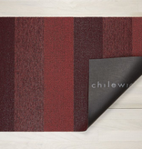 Chilewich Marbled Stripe Shag Doormat - Ruby (D) 18” x 28”