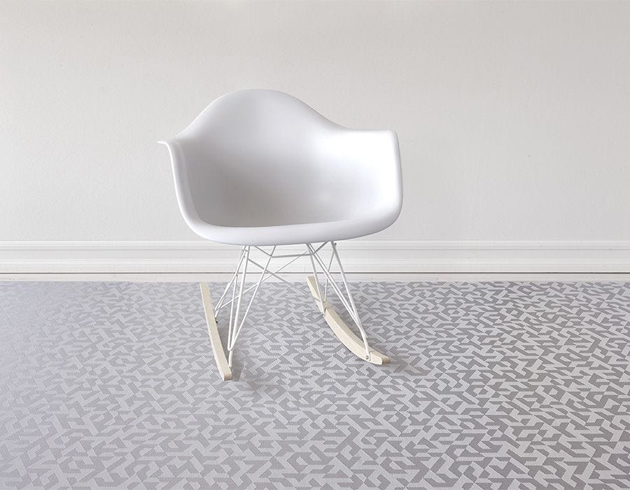 Chilewich Prism Floormat - Silver 72” x 106”