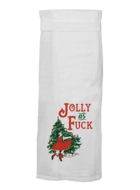 Flour Sack Kitchen Towel - Jolly As Fuck