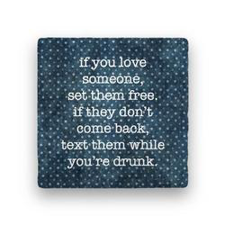 (D) if you love someone Coaster - Natural Stone
