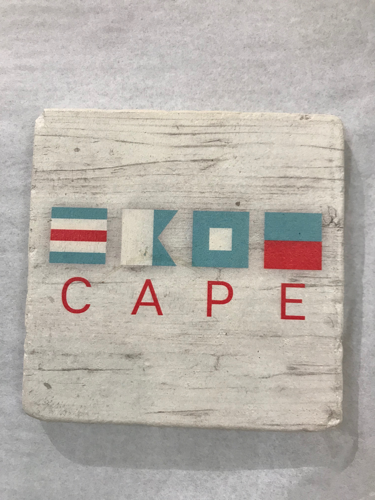 cape flag Coaster -Natural Stone