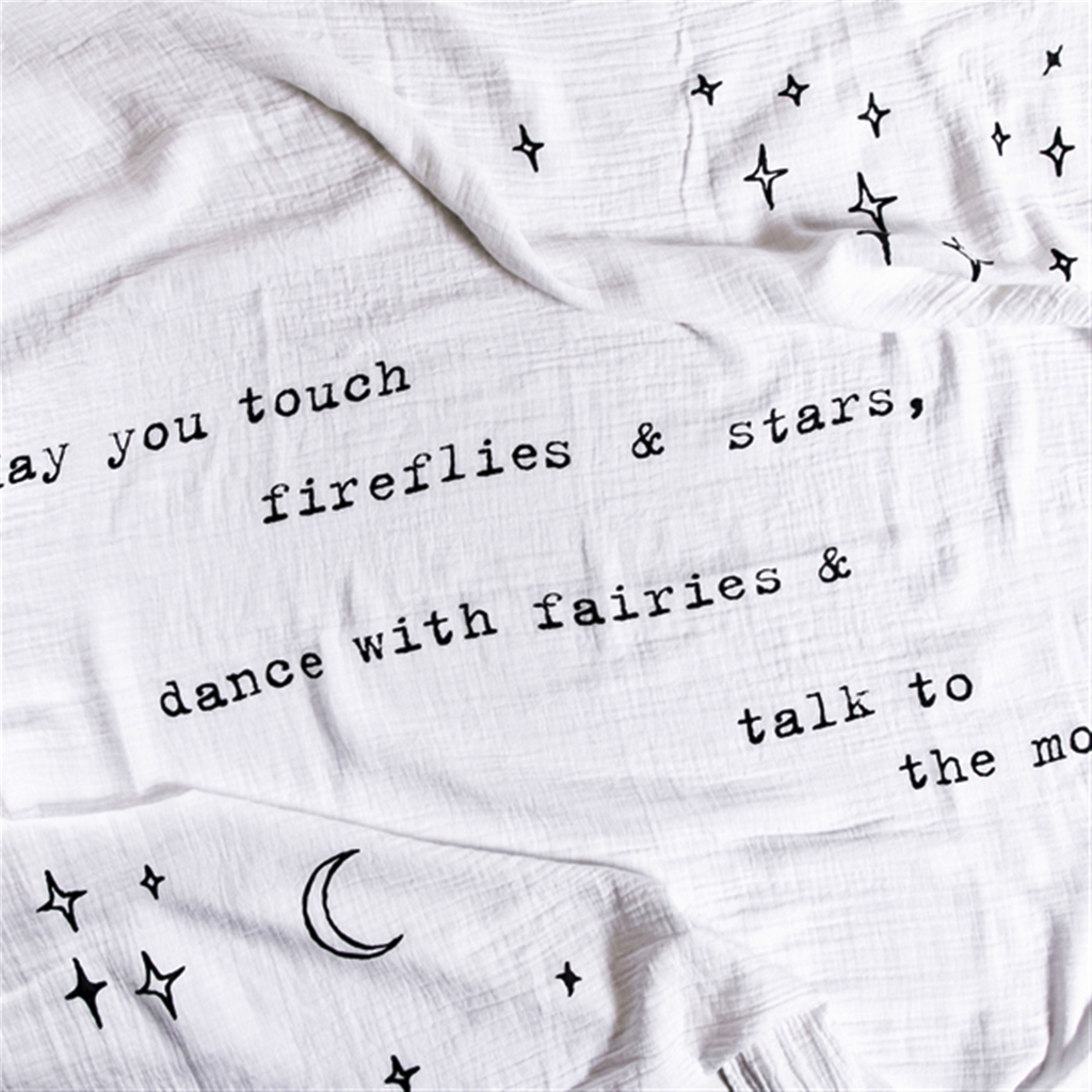 Swaddle Blanket - May You Touch Fireflies 47” x 47”