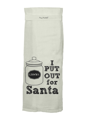 Flour Sack Kitch Towel - Put Out for Santa