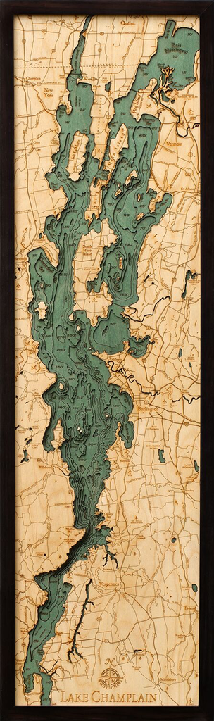 Lake Champlain Wood Carving 13.5"W x 43"L