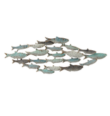 Metal School of Fish Wall Decor 39.5”L x 14”H