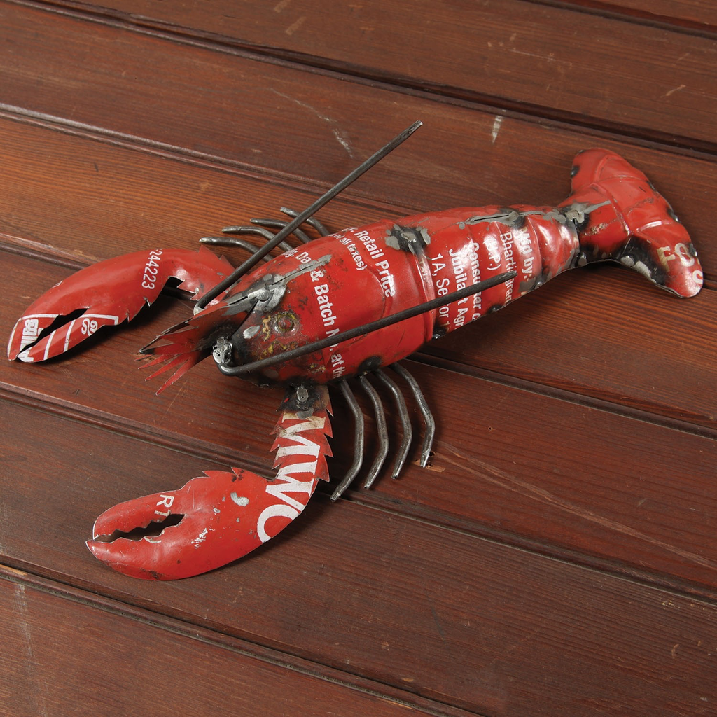 Lobster Reclaimed Metal - Red 13”L x 7”W