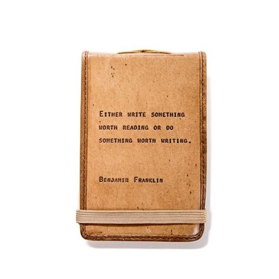 Leather Journal Mini - Benjamin Franklin 4” x 6”
