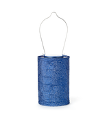 Cylinder Solar Lantern - Blue 7.5”