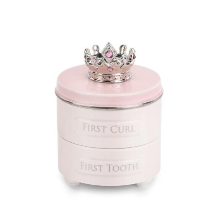 Pink First Tooth & Curl Keepsake Box