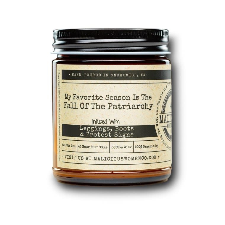 MALICIOUS WOMEN Patriarchy Soy Candle 9oz - Take A Hike Scent
