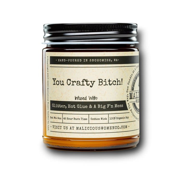 Crafty Bitch Soy Candle 9oz - A Hot Mess Scent