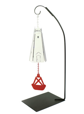 Guardian Lighthouse Wind Bell 10.7” Multi Tone White