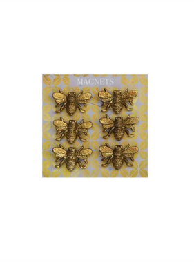 Pewter Bee Magnets On Card, Set of 6